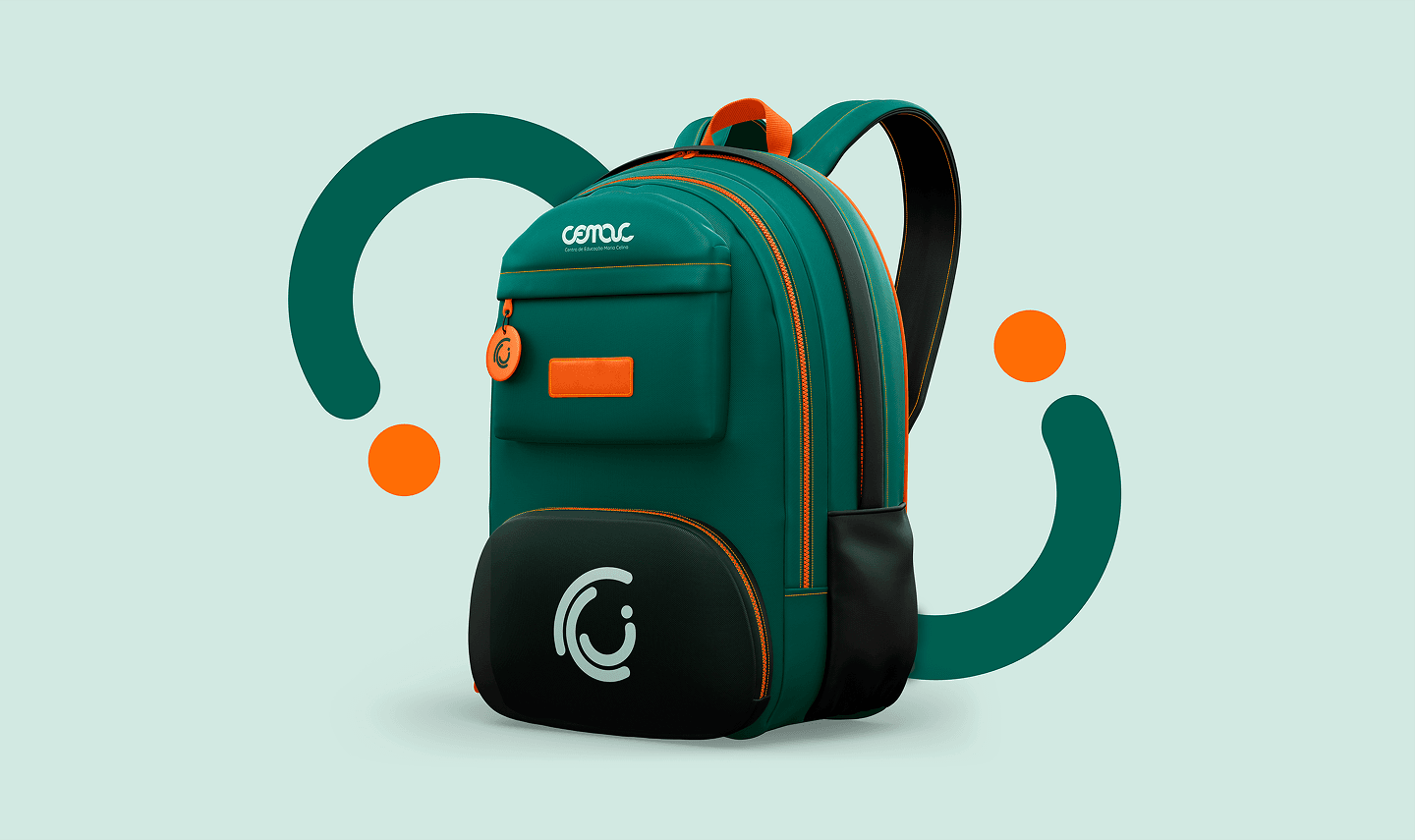 Mockup da mochila CEMAC